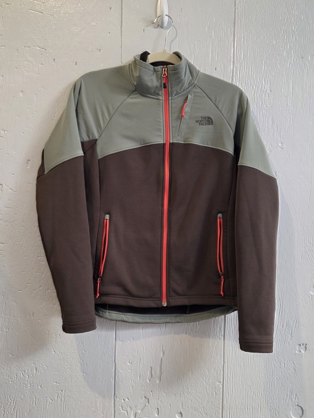 The North Face Women's Two-Tone Softshell Jacket in Olive Green and Brown